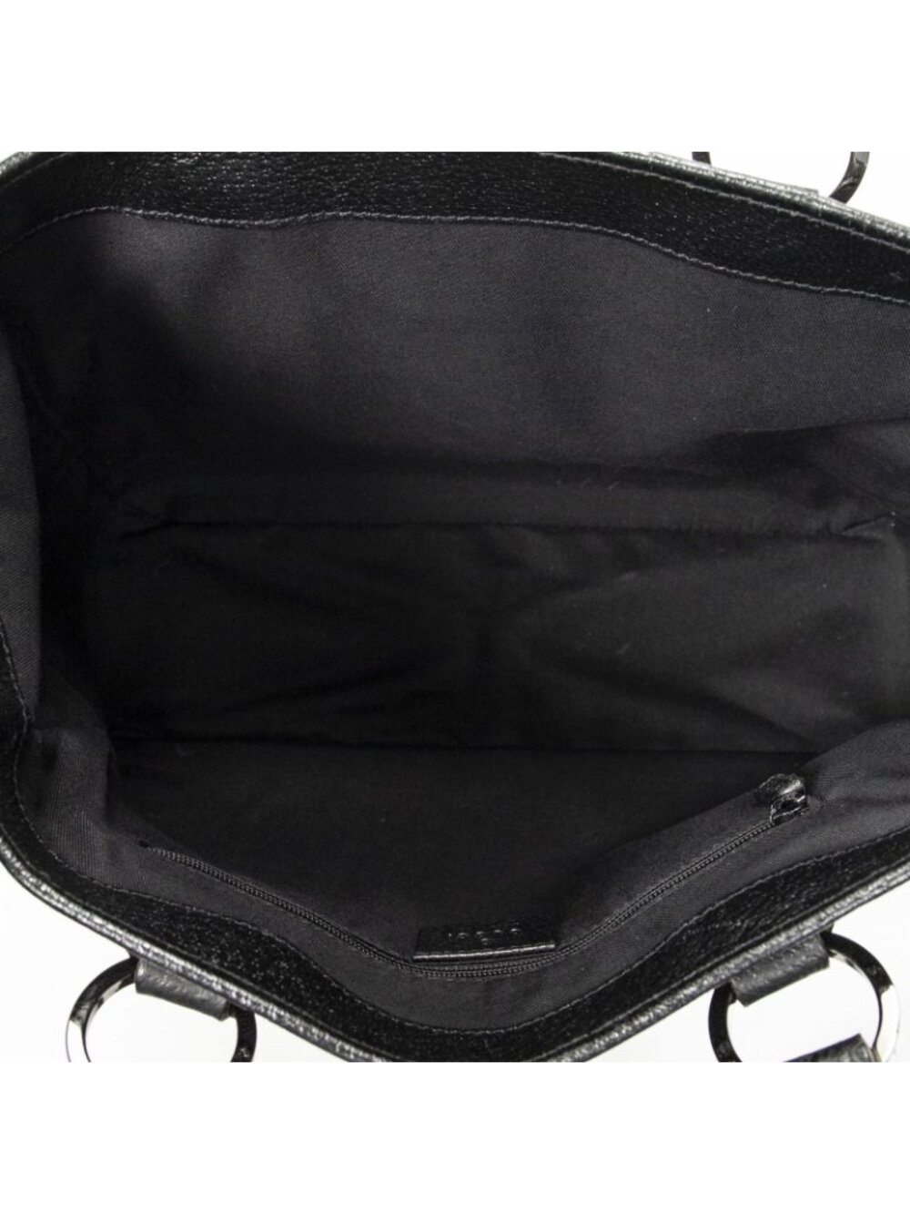 Gucci Small Shoulder Tote Black GG Canvas - Picture 9 of 10